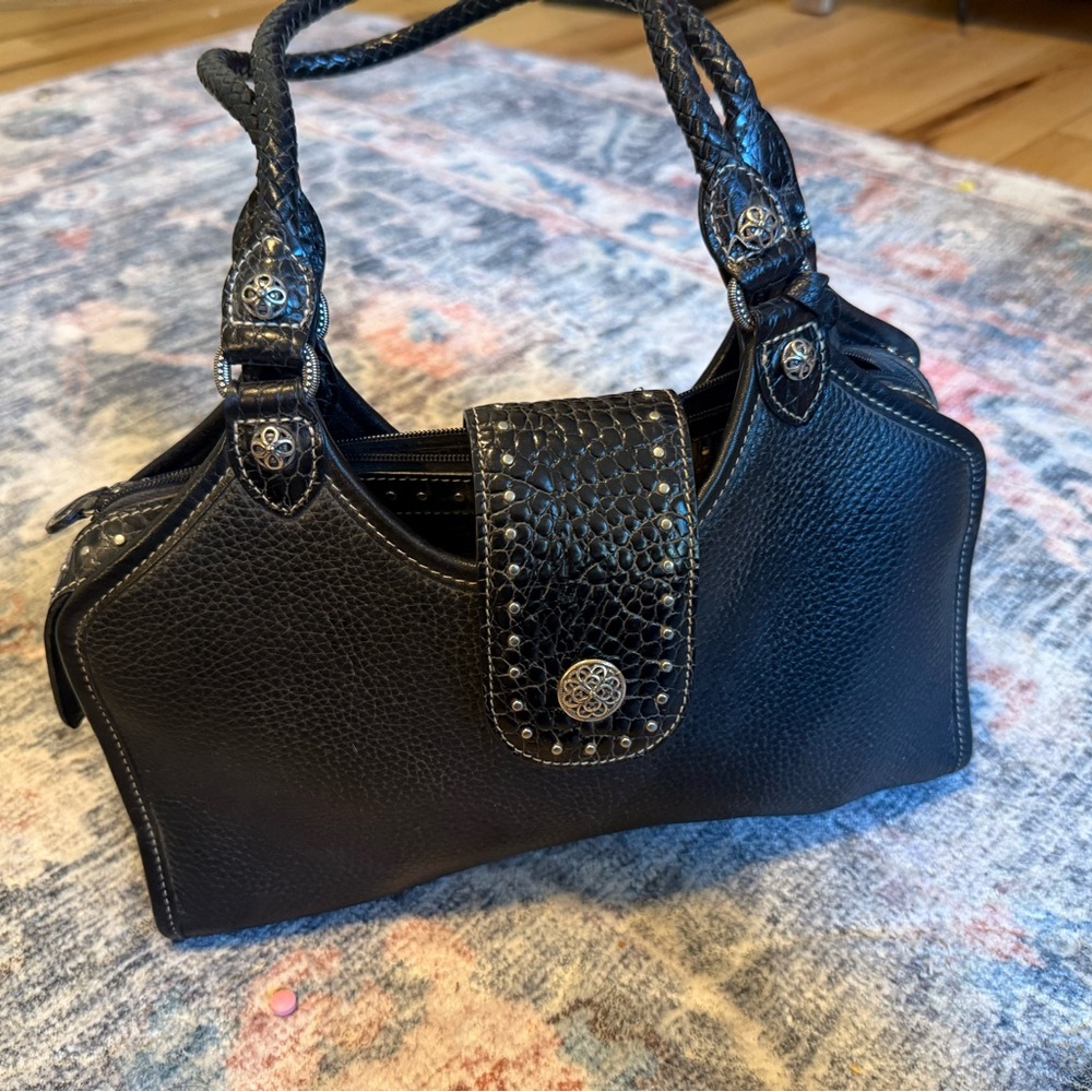 Brighton Black Textured Shoulder Bag
